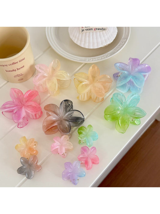 Beau - Gradient Plumeria Style Claw Hair Clip