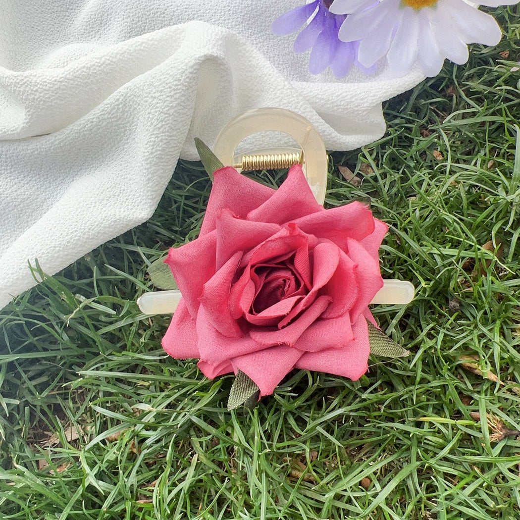 Beau - Bright Rose Shape Sweet Style Claw Clip