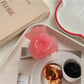 Beau - Glossy Rose Flower Acrylic Alloy Claw Clip