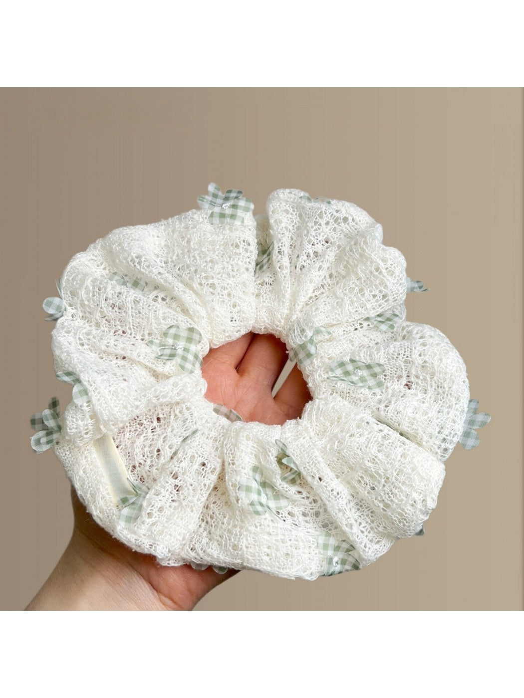 Gifty - Floral Hollow Petal Polyester Scrunchie