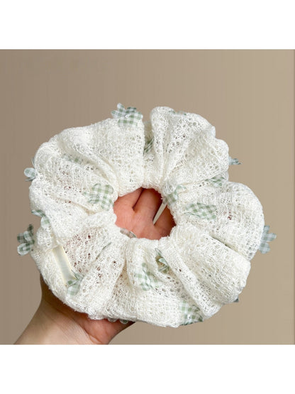 Gifty - Floral Hollow Petal Polyester Scrunchie