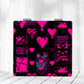 Mirroray - Square Y2K Heart Pattern Compact Folding Mirror