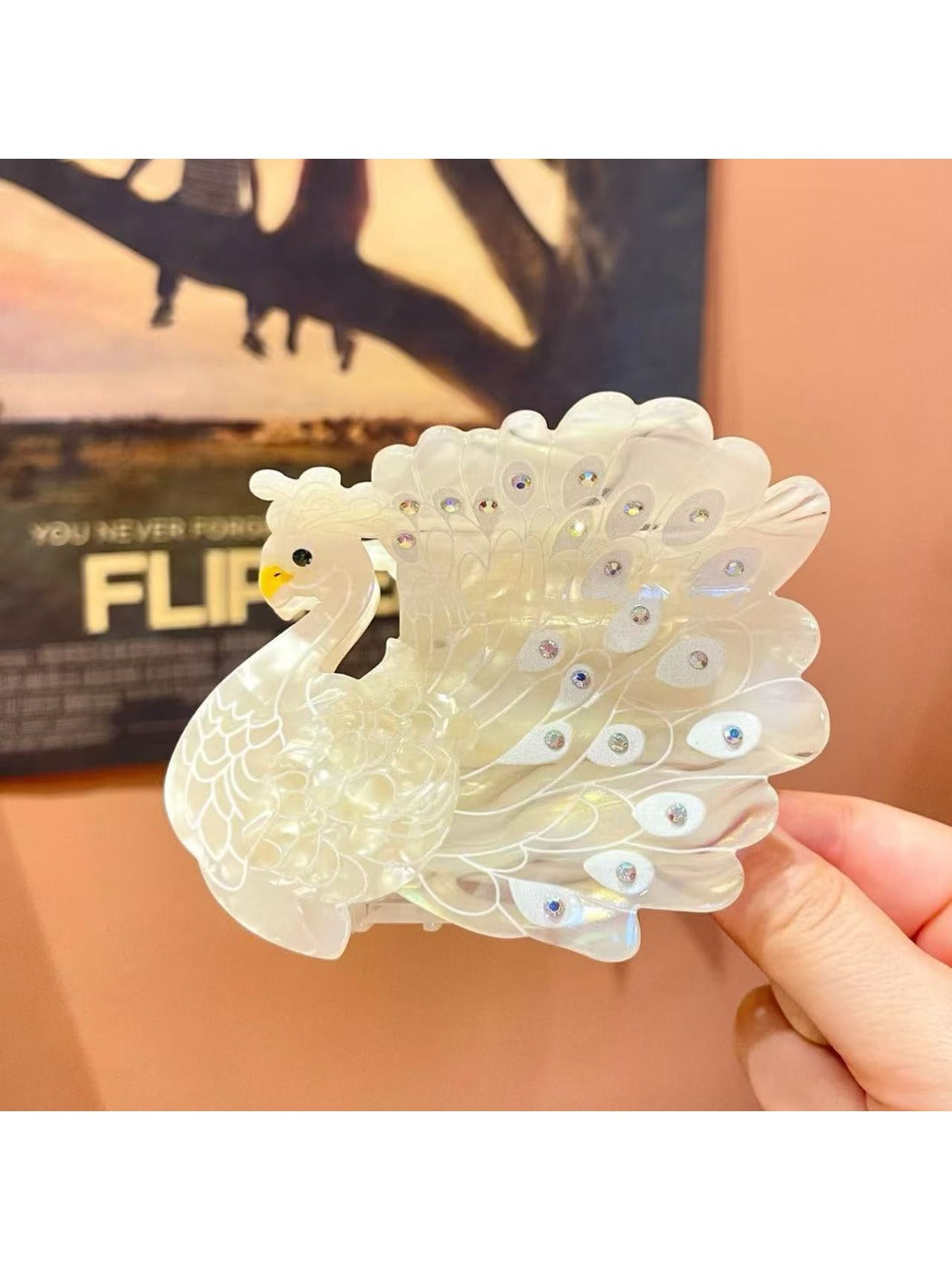 Beau - Peacock Acetate Hair Clip