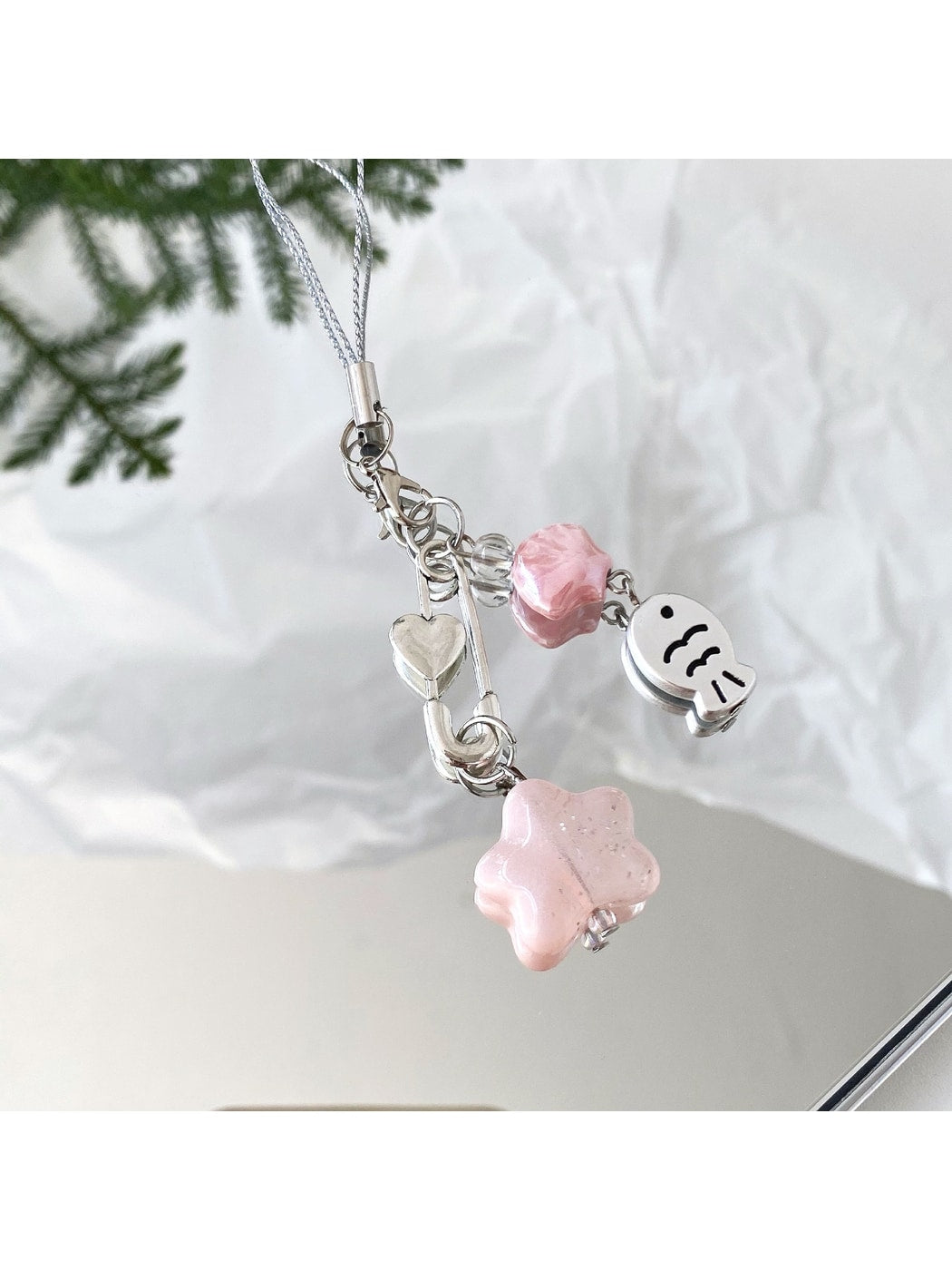 Keypus - Alloy Accent Star Fish Bag Charm Keychain
