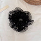 Gifty - Polyester Mesh Ruffled Round Scrunchie Hair Tie