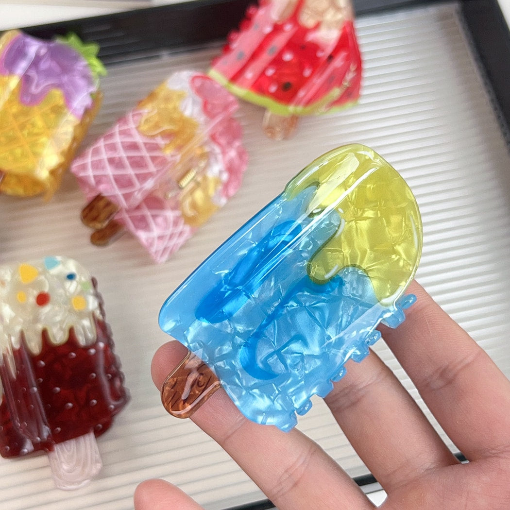 Beau - Cartoon Ice Cream Motif Claw Clip