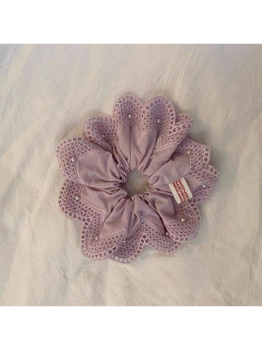 Gifty - Sweet Lace Checkered Hair Tie