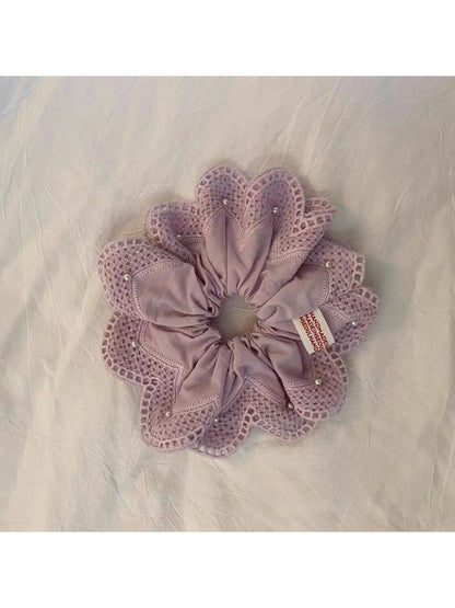 Gifty - Sweet Lace Checkered Hair Tie