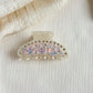 Beau - Iridescent Rhinestone Accent Plastic Claw Clip