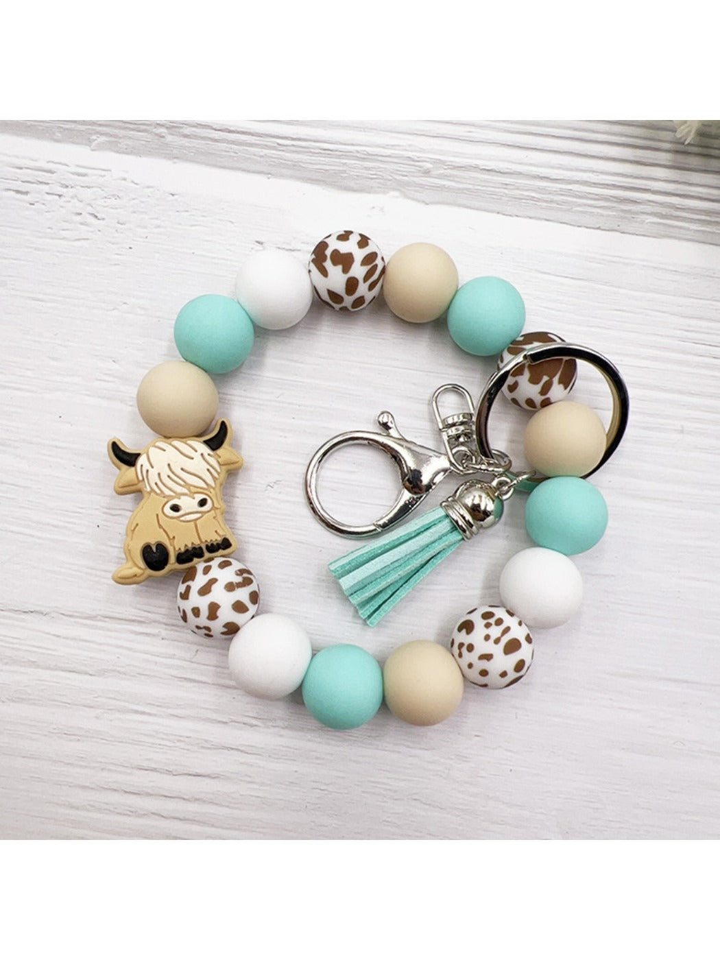 Keypus - Cartoon Animal Tassel Silicone Keychain