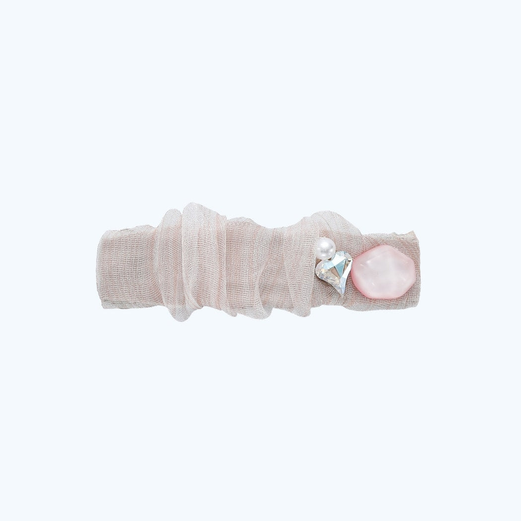Beau - Sweet Mesh Heart and Star Detail Hair Clip