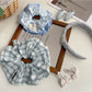 Hair clip with matching fabric and elegant gathered style