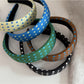 Gifty - Polka Dot Padded Fabric Wide Form Headband