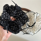 Gifty - Polka Dot Bow Ruffled Ponytail Scrunchie