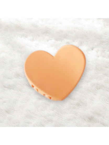 Beau - Matte Heart Shape Plastic Hair Claw Clip