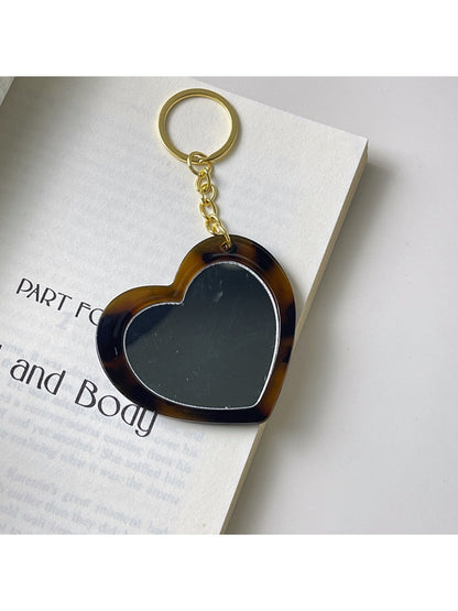 Keypus - Heart Shaped Mirror Comb Keychain