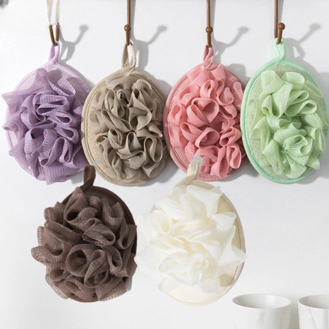 Papo - Ruffled Oval Hanging Polyester Shower Bath Pouf