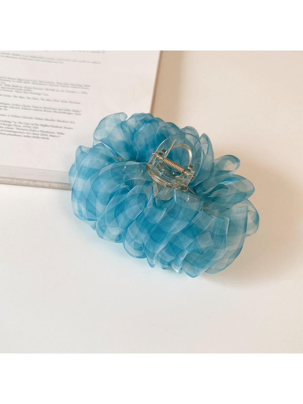 Beau - Cloud Ruffle Mesh Polka Dot Hair Claw Clip