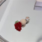 Beau - Strawberry Beaded Fruit Design Bang Hair Clip