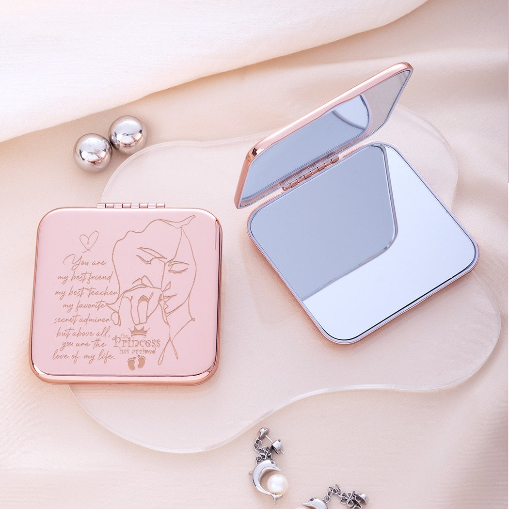 Mirroray - Portable Alloy Frame Flip Lid Makeup Mirror