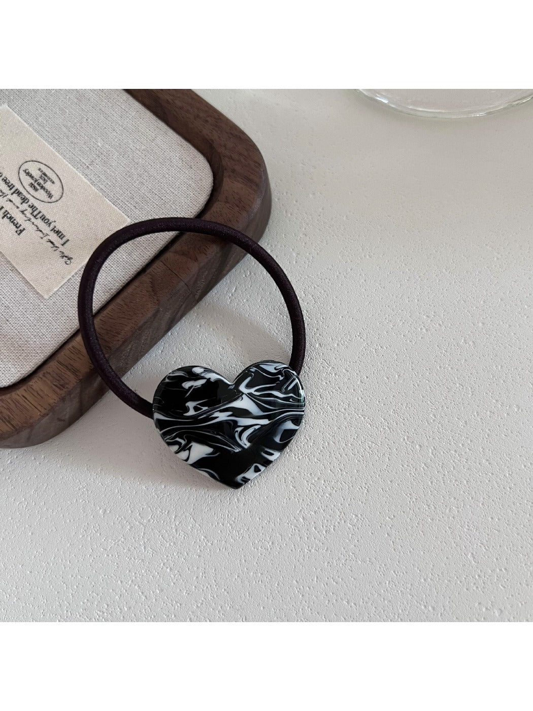 Gifty - Colorful Acetate Heart Shaped Hair Ties