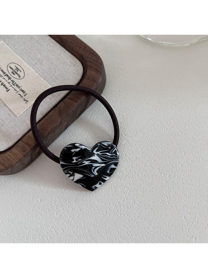 Gifty - Colorful Acetate Heart Shaped Hair Ties