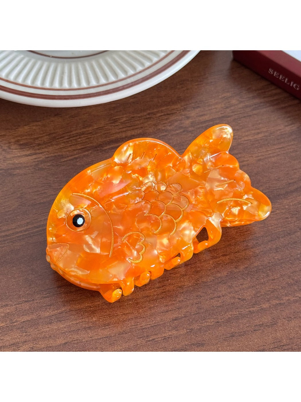 Beau - Cartoon Carp Design Acetate Hair Claw