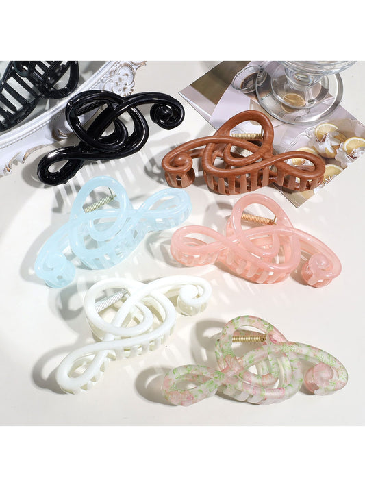 Beau - Acrylic Alloy Music Note Statement Claw Clip