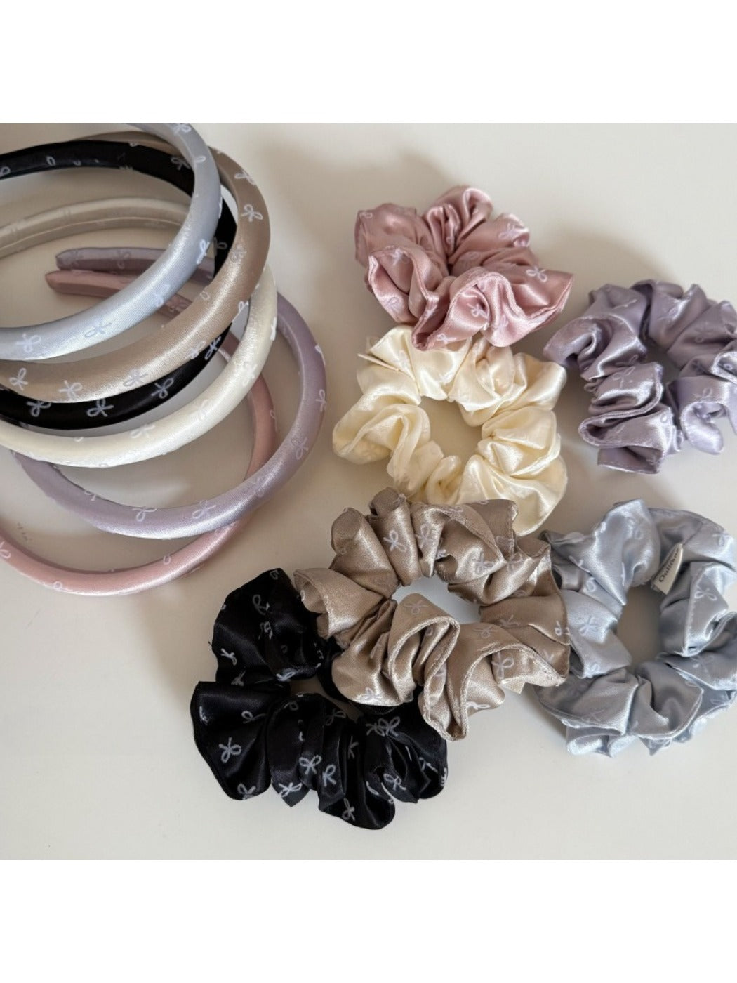 Gifty - Satin Bow Scrunchie and Headband