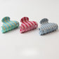 Beau - PVC Striped Pattern Curved Claw Clip