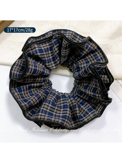 Gifty - Double-layer Plaid Hair Ring