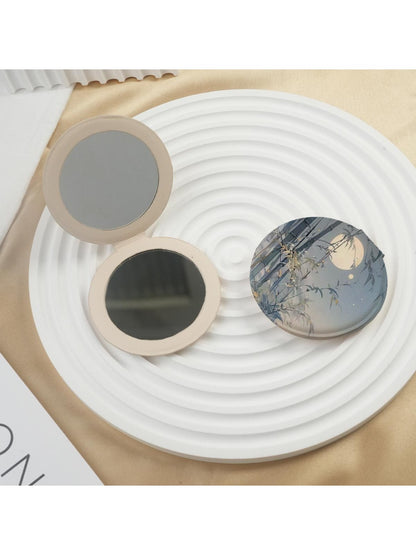 Mirroray - Vintage Scenery Patterned Round Compact Mirror