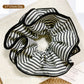Gifty - Elegant Grey Striped  Scrunchies