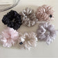 Close-up of a minimalist solid color scrunchie in soft fabric