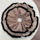 Gifty - Black Velvet-Trimmed Tulle Scrunchie