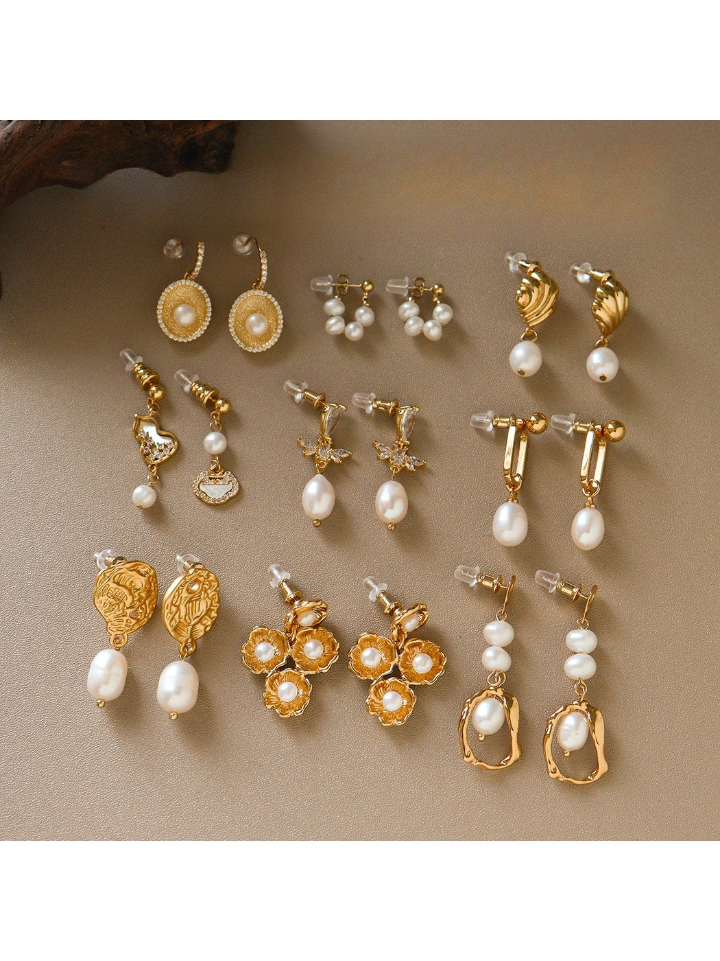 Earedge - Vintage Irregular Sculpted Drop Earrings