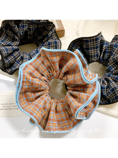 Gifty - Double-layer Plaid Hair Ring