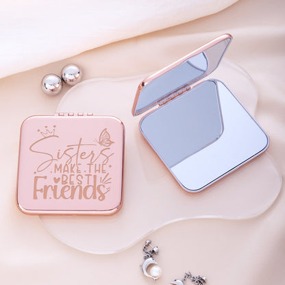 Mirroray - Square Alloy Frame Folding Makeup Mirror