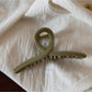 Beau - Glossy Sculpted Plastic Hair Styling Claw Clip
