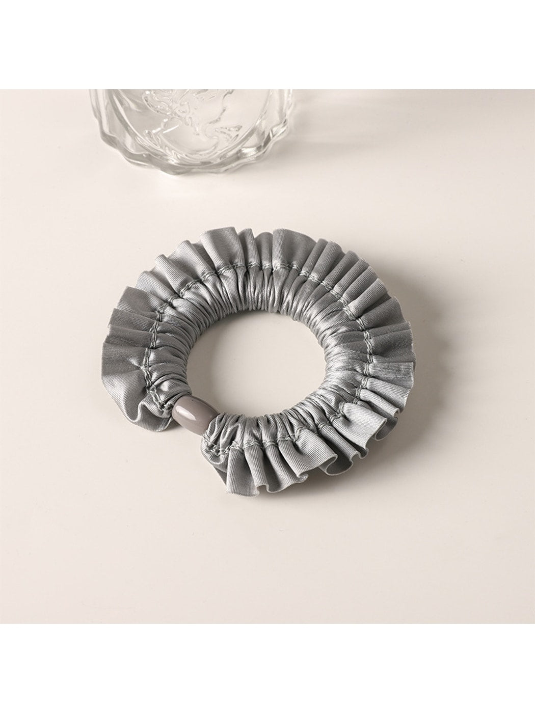 Gifty - Solid Color Satin Finish Ruffle Scrunchie