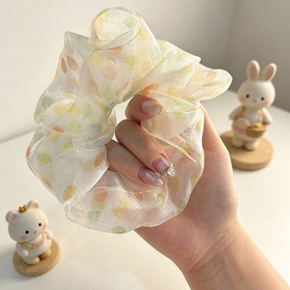 Gifty - Pastel Toned Sheer Polka Dot Scrunchie