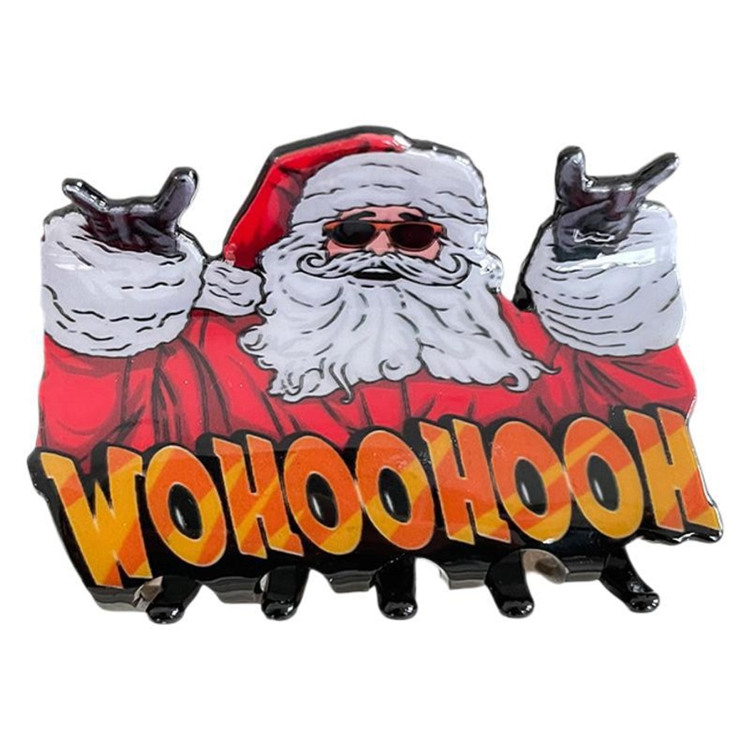Beau - Playful Christmas Santa Design Claw Clip