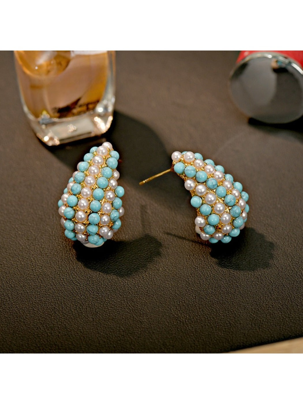 Earedge - Luxe Resin-Inlaid Earrings