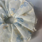Gifty - White Floral Lace Trim Polyester Scrunchie