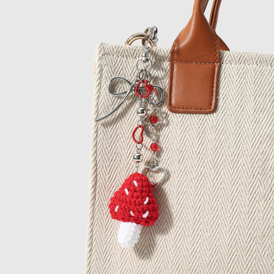 Keypus - Sweet Style Mushroom Heart Keychain