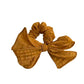 Gifty - Pleated Bow Polyester Fabric Scrunchie