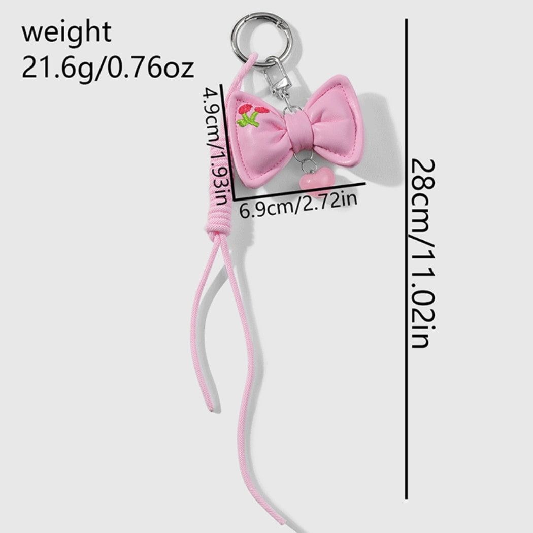 Keypus - Sweet Cherry Accent Bow Keychain
