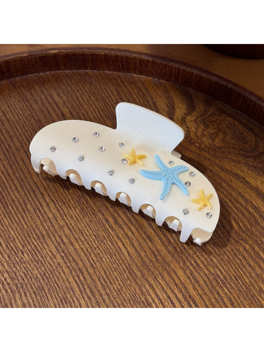 Beau - Painted Butterfly Detail Acetate Claw Clip