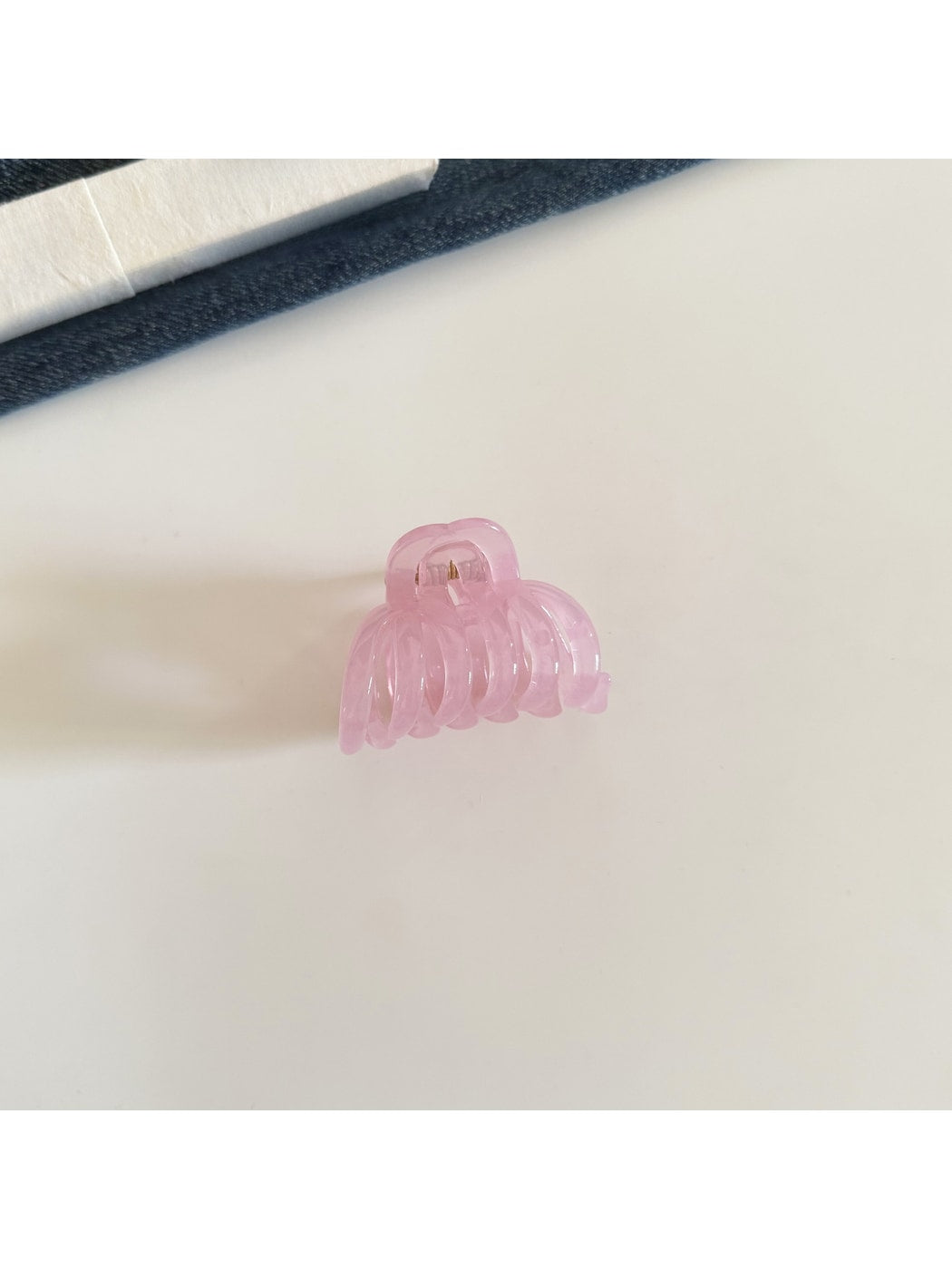 Beau - Clear Pumpkin Shape Plastic Alloy Claw Clip