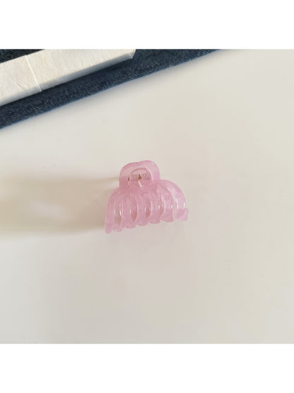 Beau - Clear Pumpkin Shape Plastic Alloy Claw Clip
